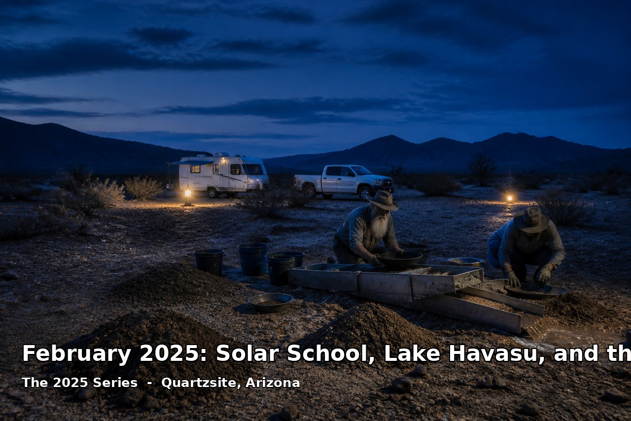 February 2025: Solar School, Lake Havasu, and the Claims