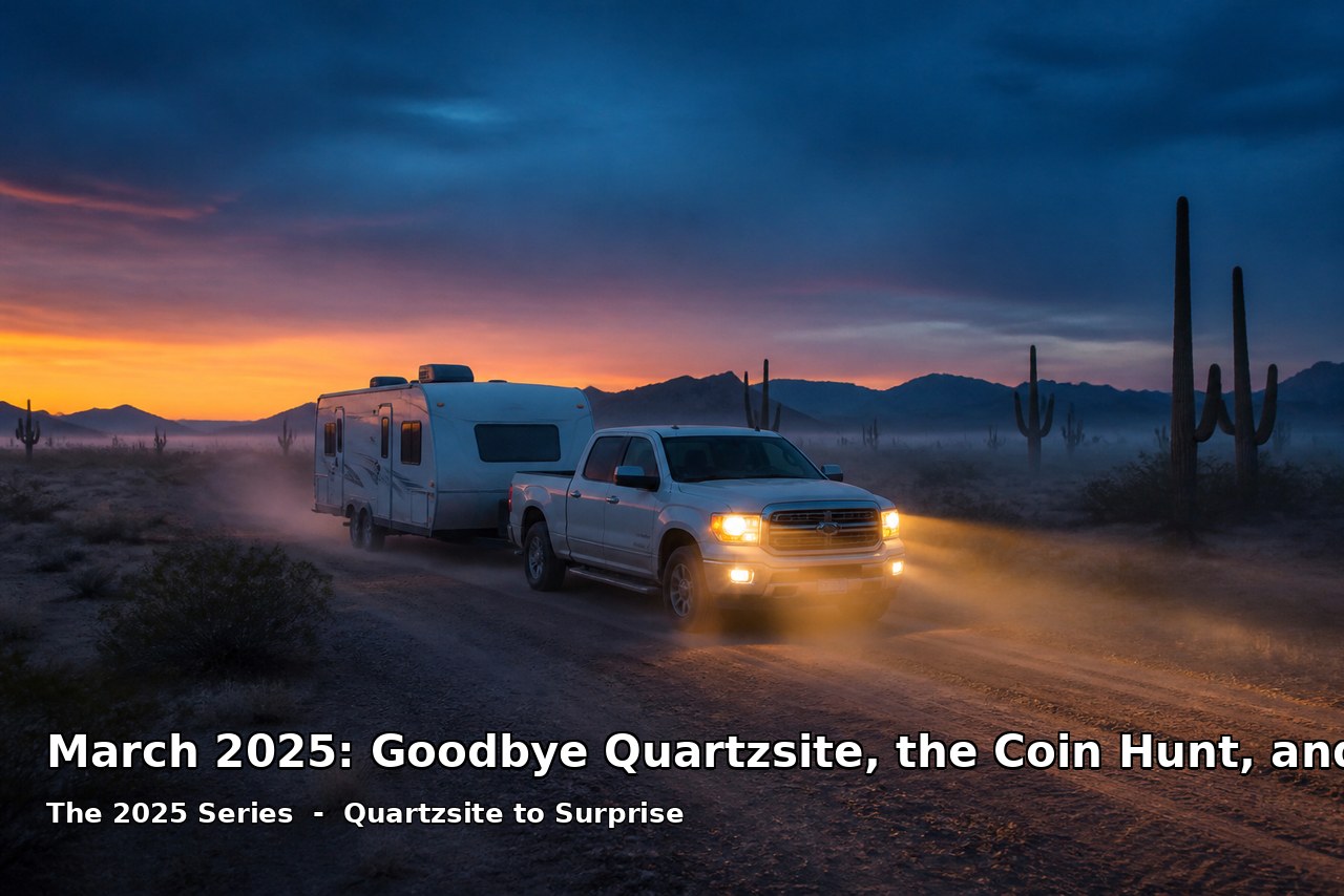March 2025: Goodbye Quartzsite, the Coin Hunt, and March Madness